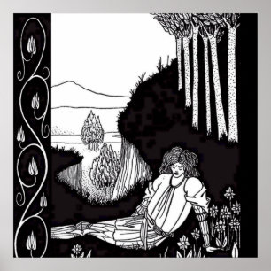 "Sir Palamede the Saracen" von Aubrey Beardsley Poster