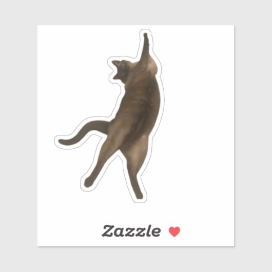 Sir PercyPaws - Funny Pose Cat Sticker (Blatt)