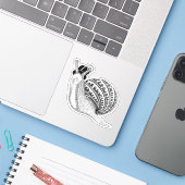 Sir Peter der Schnecke Aufkleber (Laptop mit iPhone)