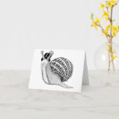 Sir Peter der Schnecke Karte (Gelbe Blume)