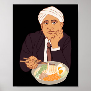 Sir Raman Ramens Sticker Poster