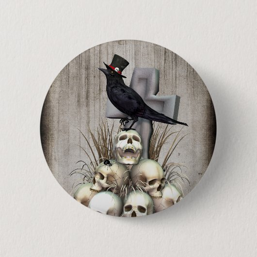 Sir Raven Skully Button (Vorderseite)