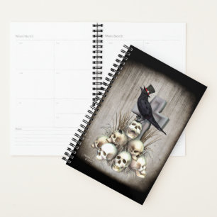 Sir Raven Skully Gothic Planner Planer