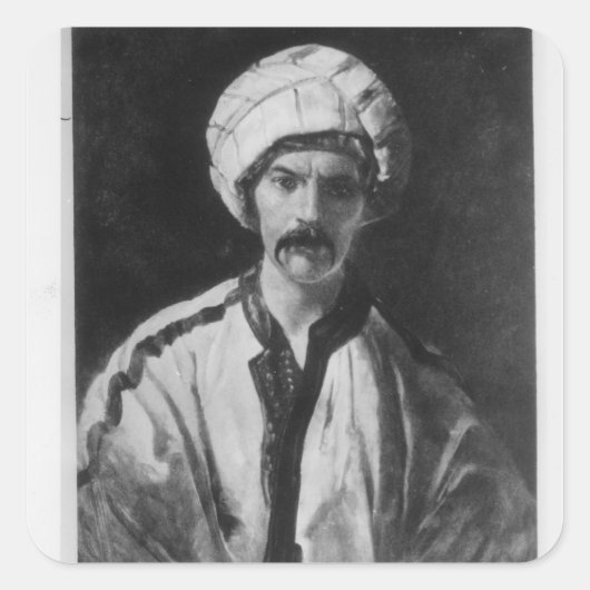 Sir Richard Burton Quadratischer Aufkleber (Vorderseite)