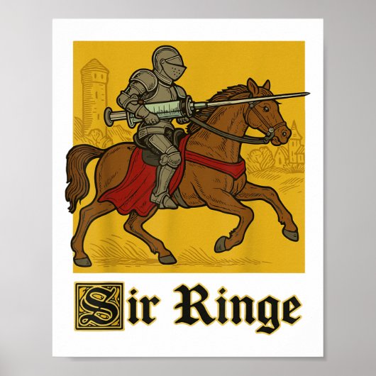 Sir Ringe Knight Vintag Pun _1 Poster (Vorne)