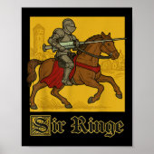 Sir Ringe Knight Vintage Pun Poster (Vorne)