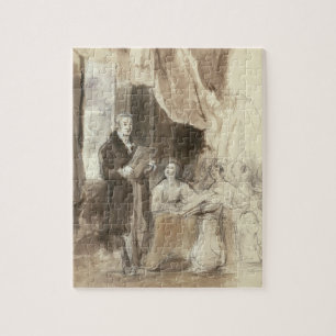 Sir Robert Peel, der zur Königin Victoria liest Puzzle