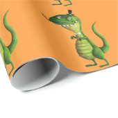 Sir T-rex mit den Schnurrbärten Geschenkpapier (Rolleneckpunkt)