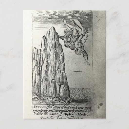 Sir Thomas Browne, 1645 Postkarte (Vorderseite)