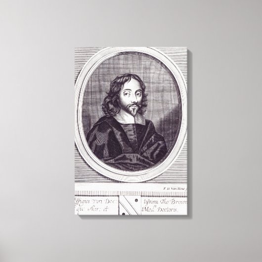 Sir Thomas Browne , graviert von Frederick Leinwanddruck (Vorderseite)
