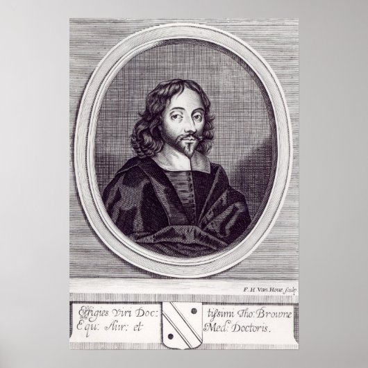 Sir Thomas Browne , graviert von Frederick Poster (Vorne)