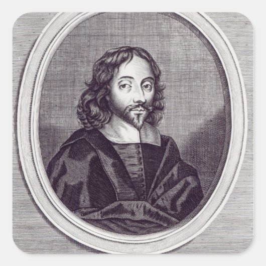 Sir Thomas Browne , graviert von Frederick Quadratischer Aufkleber (Vorderseite)