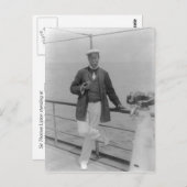 Sir Thomas Lipton auf seiner Yacht Postkarte (Vorne/Hinten)