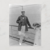 Sir Thomas Lipton auf seiner Yacht Postkarte (Vorderseite)