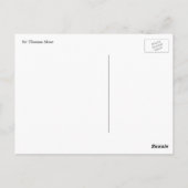 Sir Thomas More Postkarte (Rückseite)