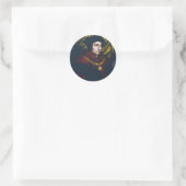 Sir Thomas More Runder Aufkleber (Tasche)