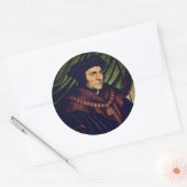 Sir Thomas More - von Hans Holbein, dem Jüngeren Runder Aufkleber (Umschlag)