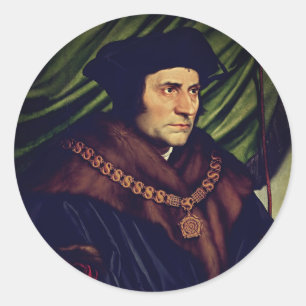 Sir Thomas More - von Hans Holbein, dem Jüngeren Runder Aufkleber