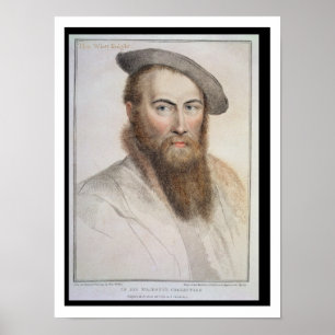 Sir Thomas Wyatt (C.1503-42) engraved by Francesco Poster