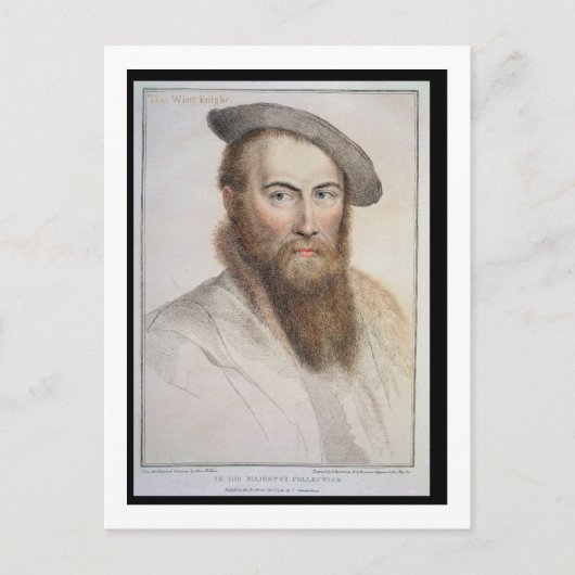 Sir Thomas Wyatt (C.1503-42) engraved by Francesco Postkarte (Vorderseite)