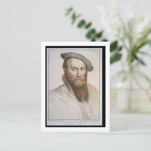 Sir Thomas Wyatt (C.1503-42) engraved by Francesco Postkarte (Stehend Vorderseite)