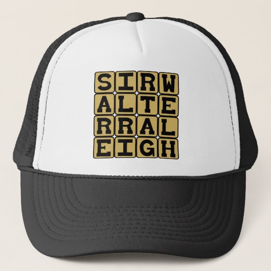 Sir Walter Raleigh, Englisch Explorer Truckerkappe (Vorderseite)
