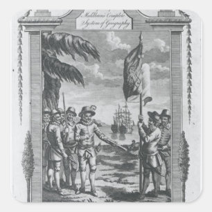 Sir Walter Raleigh Quadratischer Aufkleber