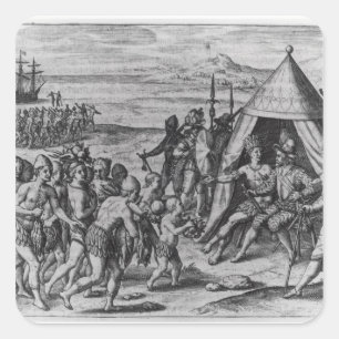 Sir Walter Raleigh Quadratischer Aufkleber