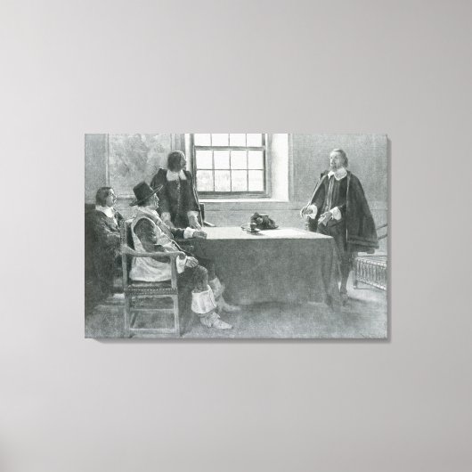 Sir William Berkeley Surrendering Leinwanddruck (Vorderseite)