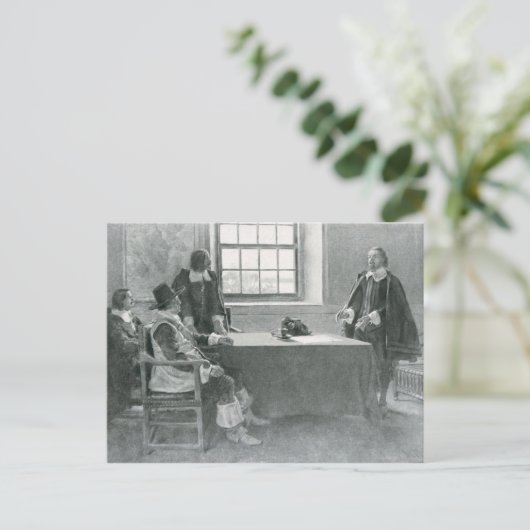 Sir William Berkeley Surrendering Postkarte (Stehend Vorderseite)