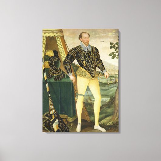 Sir William Drury von Hawstead, Suffolk (1527-79), Leinwanddruck (Vorderseite)