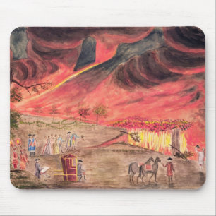Sir William Hamilton, der die Eruption studiert Mousepad