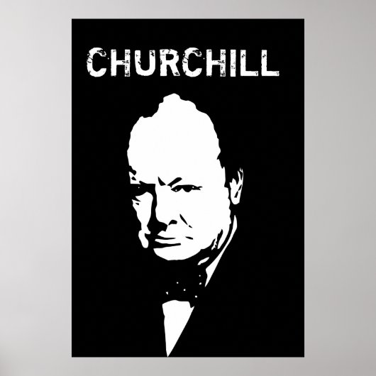 Sir Winston Black und White Poster (Vorne)