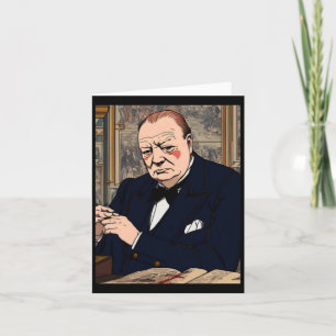 Sir Winston Churchill 4 Aufkleber  Karte