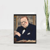 Sir Winston Churchill 4 Sticker Karte (Vorderseite)