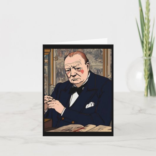 Sir Winston Churchill 4 Sticker Karte (Vorderseite)