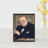 Sir Winston Churchill 4 Sticker Karte (Gelbe Blume)