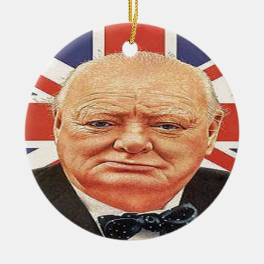 Sir Winston Churchill Keramik Ornament (Vorne)