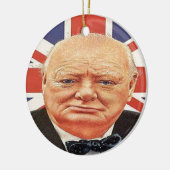 Sir Winston Churchill Keramik Ornament (Links)