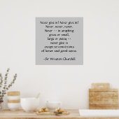 Sir Winston Churchill Quote des SRF Poster (Küche)