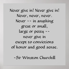 Sir Winston Churchill Quote des SRF Poster