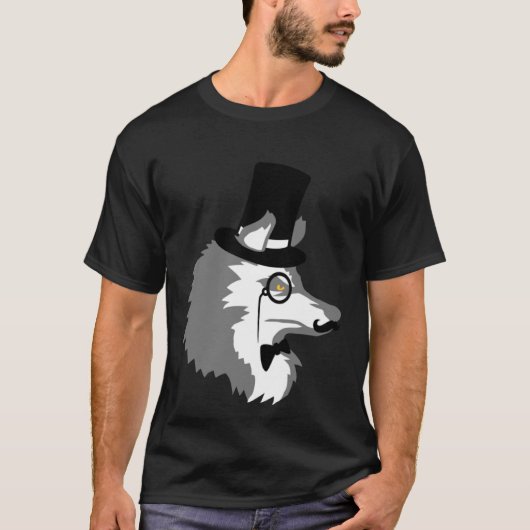 Sir Wolf Gentlemen Top Hat Monocle Glasses Rich Mi (Vorderseite)