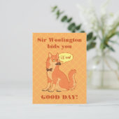 Sir Woofington Post Card Postkarte (Stehend Vorderseite)