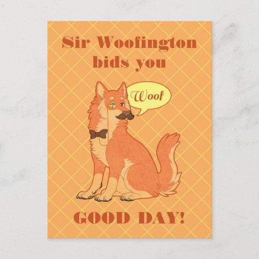 Sir Woofington Post Card Postkarte (Vorderseite)