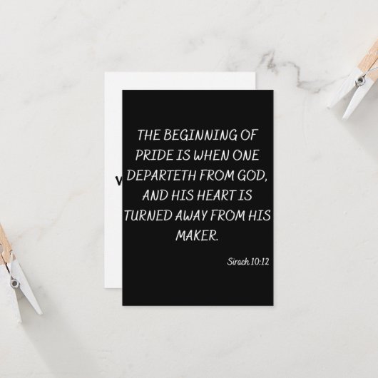 Sirach 10:12 KJV Bible Scripture Grußkarte Karte (Vorderseite/Rückseite Beispiel)