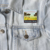 Siracusa Italien Landschaft Reiseplakat. Button (Beispiel)