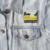 Siracusa Italien Landschaft Reiseplakat. Button (Beispiel)