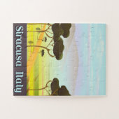 Siracusa Italien Landschaft Reiseplakat. Puzzle (Horizontal)