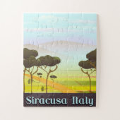 Siracusa Italien Landschaft Reiseplakat. Puzzle (Vertikal)
