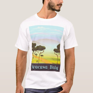 Siracusa Italien Landschaft Reiseplakat. T-Shirt